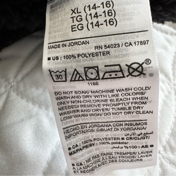 NWT Old Navy Cozy Sweater Fleece Sherpa Lined Full Zip Hooded Jacket Black Sz XL - Picture 11 of 11